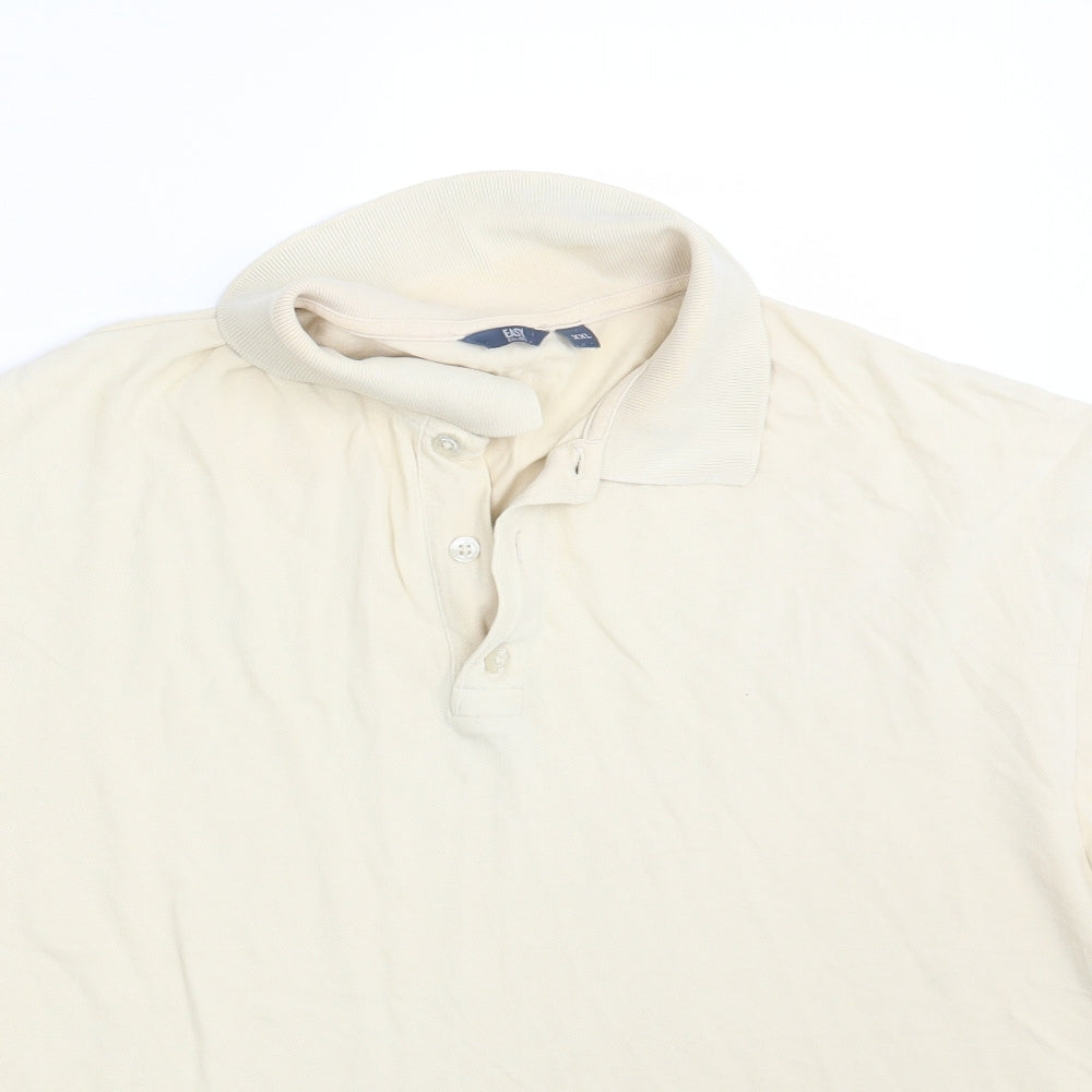 Easy Mens Beige    Polo Size 2XL