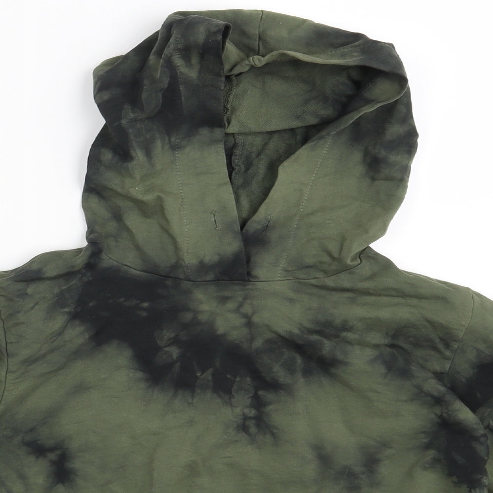 Select Womens Green Colourblock  Pullover Hoodie Size M