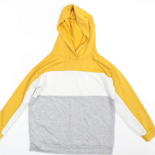 Select Womens Multicoloured Striped  Pullover Hoodie Size M