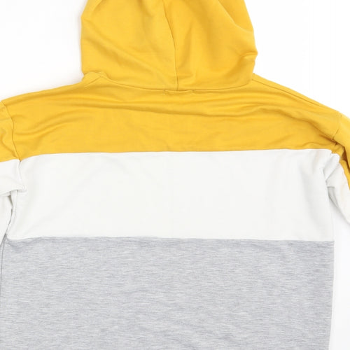 Select Womens Multicoloured Striped  Pullover Hoodie Size M