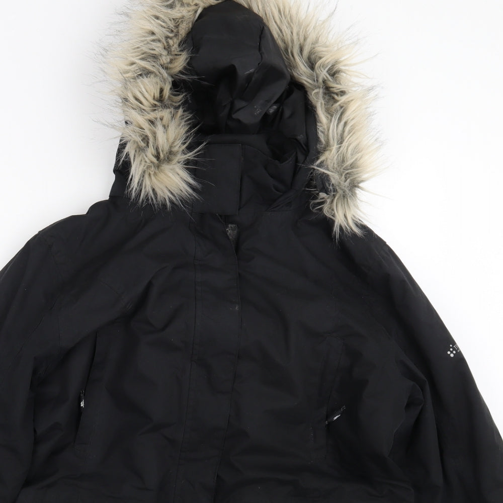 Trespass Womens Black   Parka Coat Size 16