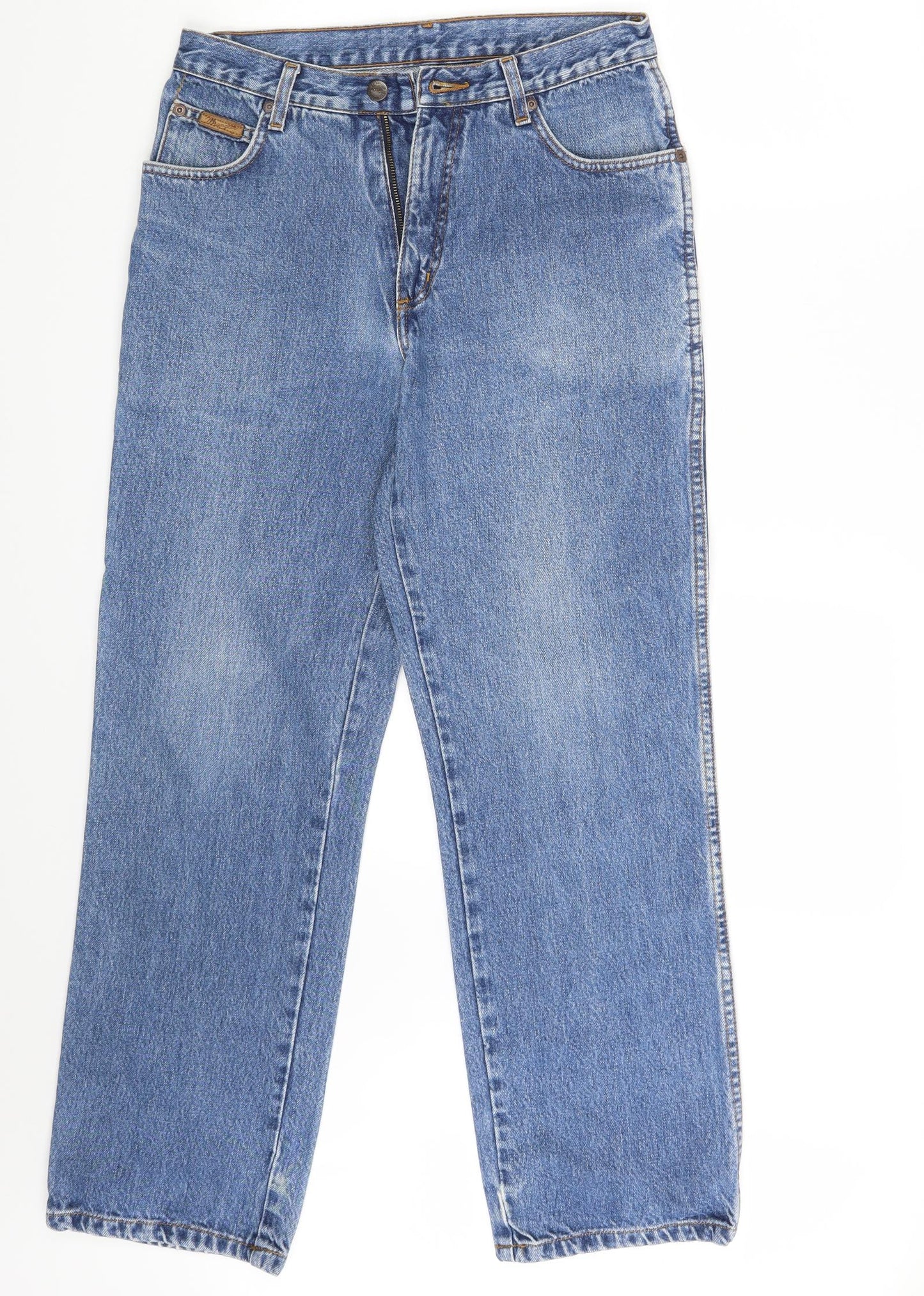 Wrangler Mens Blue  Denim Straight Jeans Size 30 in L30 in