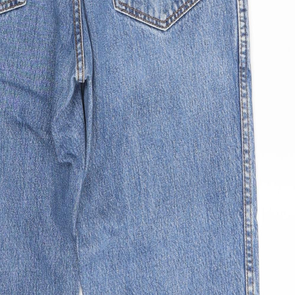 Wrangler Mens Blue  Denim Straight Jeans Size 30 in L30 in