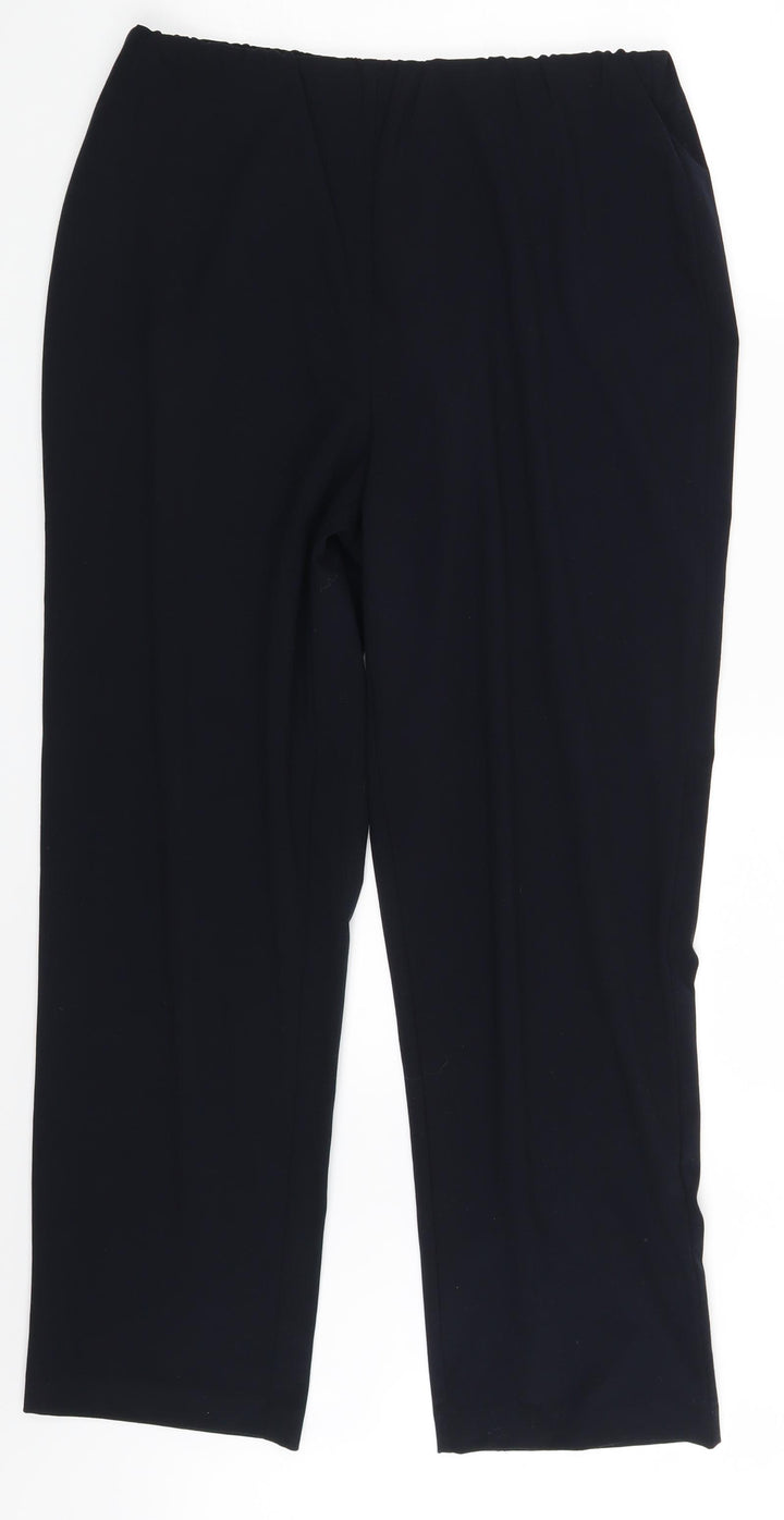 Isle Womens Blue Dress Pants Trousers Size 14 L27 in