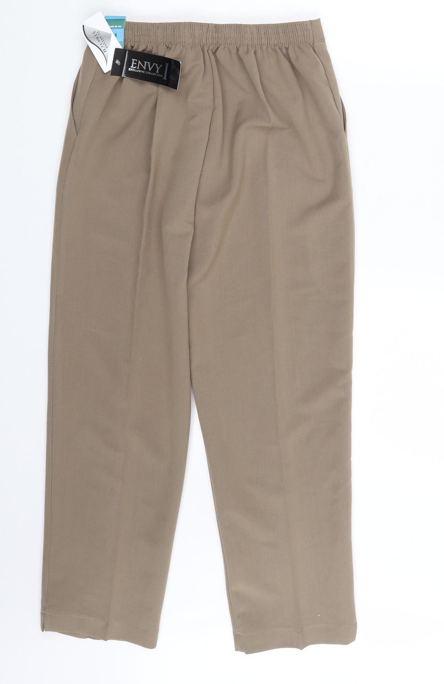 Envy Womens Beige   Dress Pants Trousers Size 14 L23 in