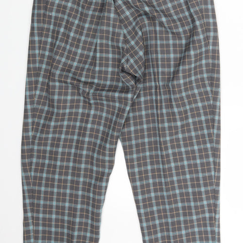 Preworn Womens Grey Check  Dress Pants Trousers One Size L25.5 in