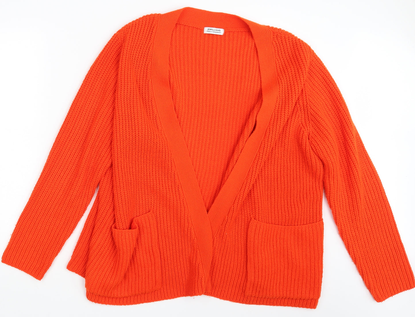 JDWilliams Womens Orange   Cardigan Jumper Size 18