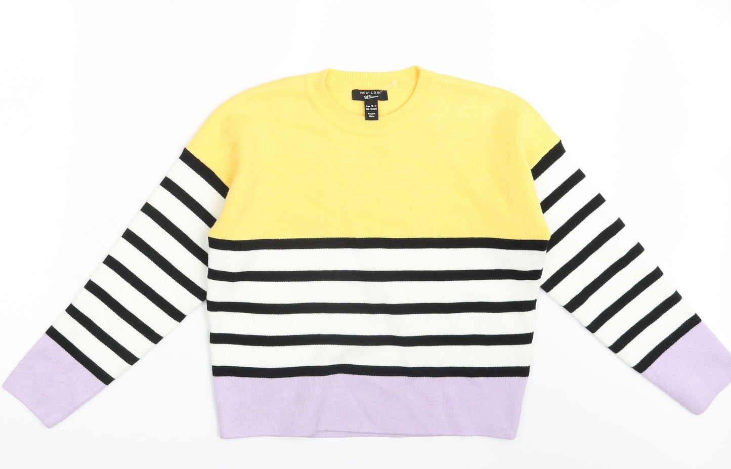New Look Girls Multicoloured Striped  Pullover Jumper Size 12-13 Years