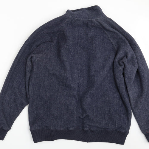 Boston Crew Mens Blue   Full Zip Jumper Size M
