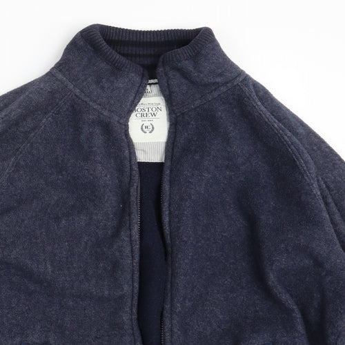 Boston Crew Mens Blue   Full Zip Jumper Size M