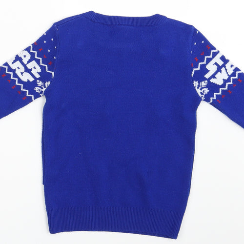 George Boys Blue   Pullover Jumper Size 4-5 Years  - STAR WARS