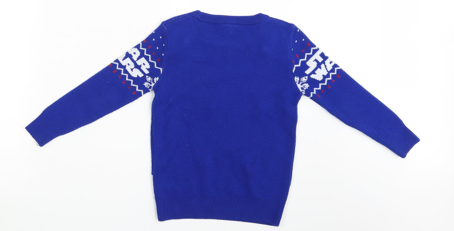 George Boys Blue   Pullover Jumper Size 4-5 Years  - STAR WARS