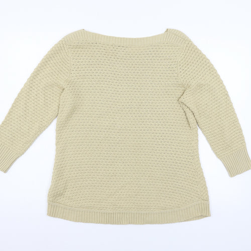 Cristina B Womens Beige  Knit Pullover Jumper Size L