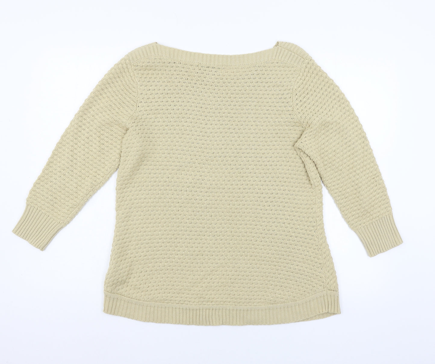 Cristina B Womens Beige  Knit Pullover Jumper Size L