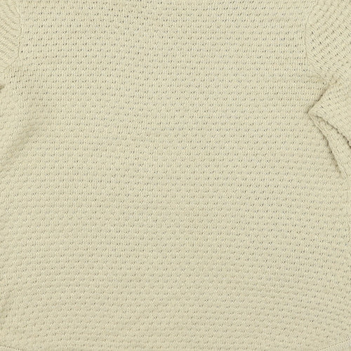 Cristina B Womens Beige  Knit Pullover Jumper Size L