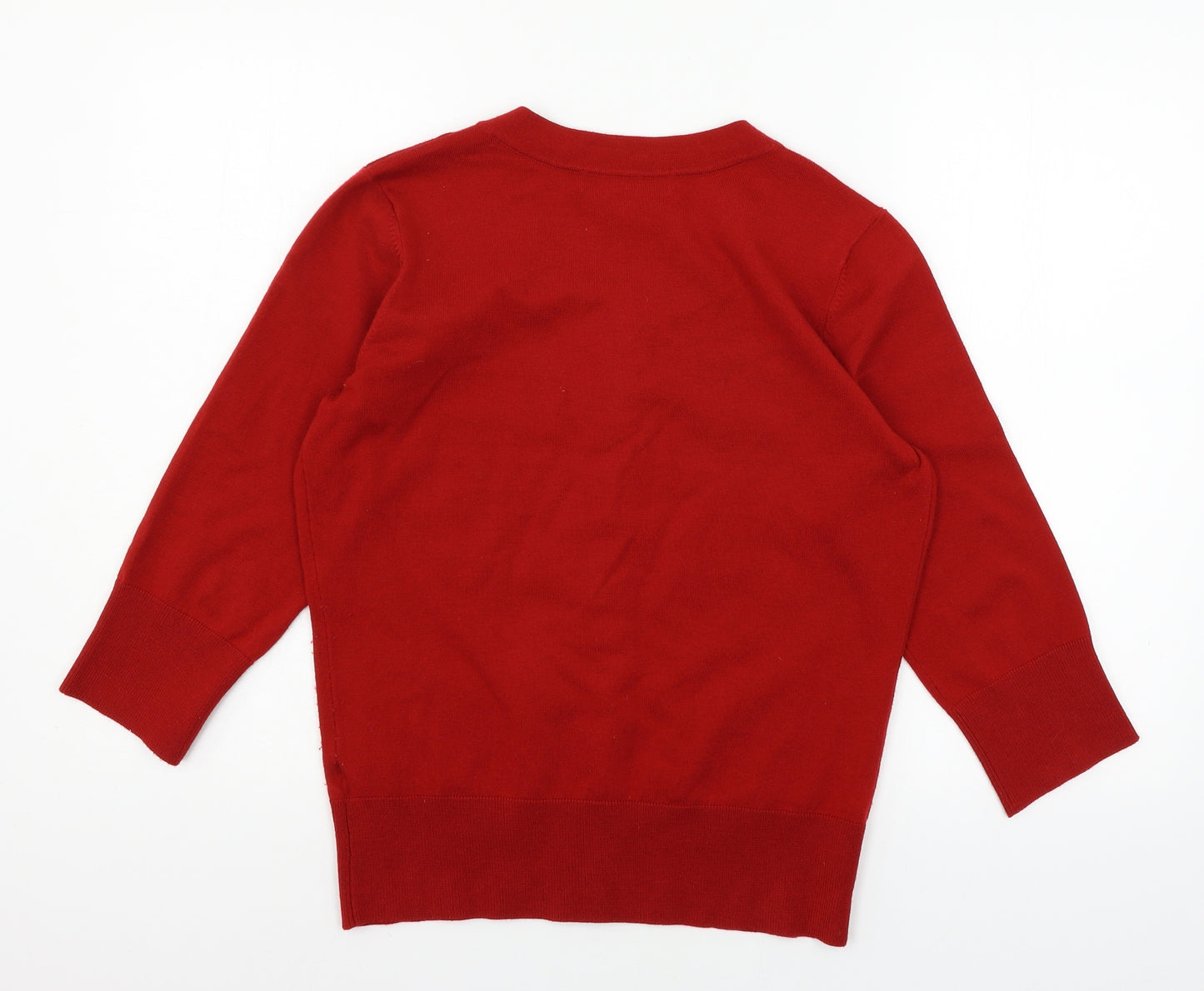 Principles Womens Red  Knit Cardigan Jumper Size 14