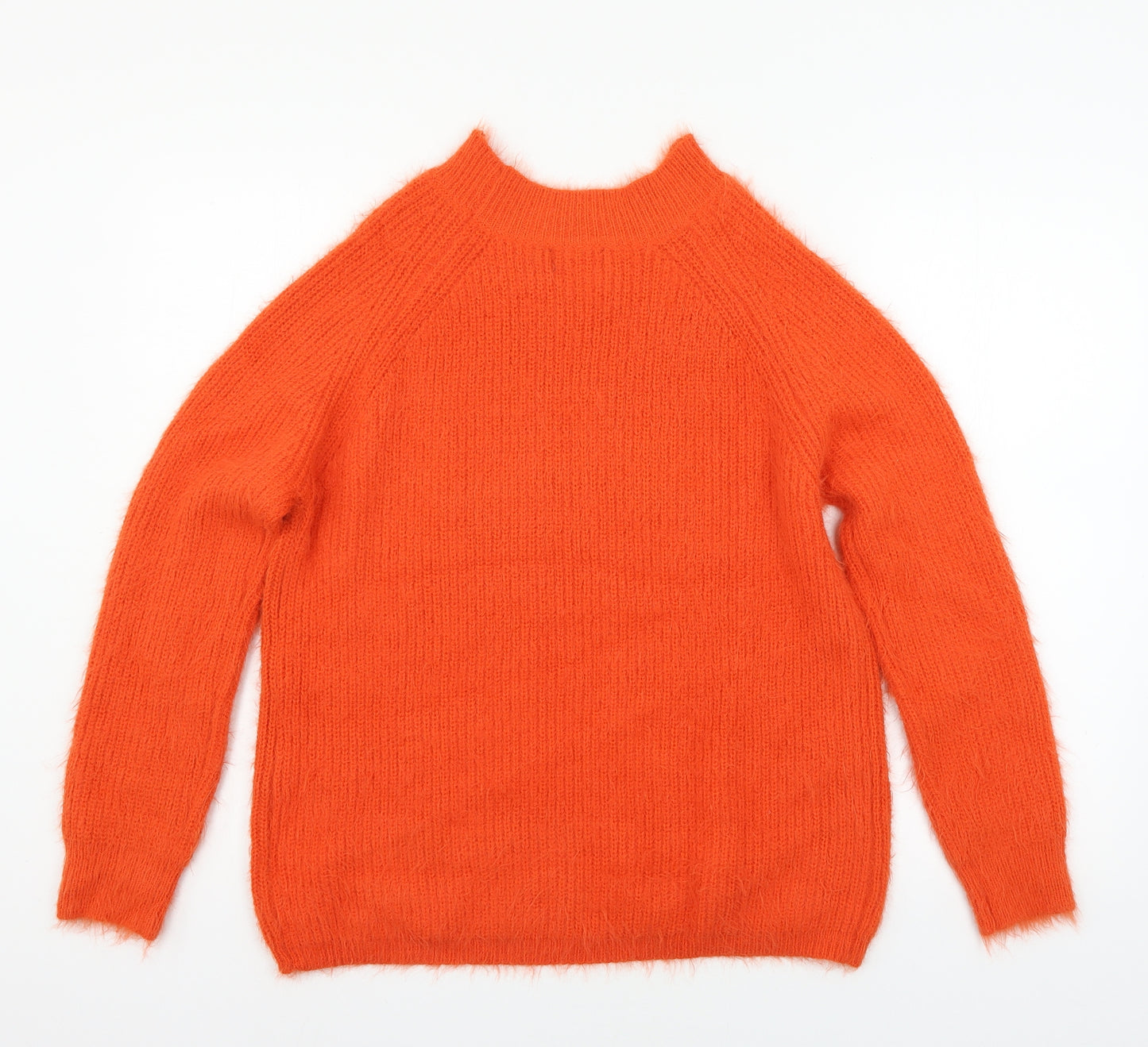 Primakr Womens Orange  Knit Pullover Jumper Size 12