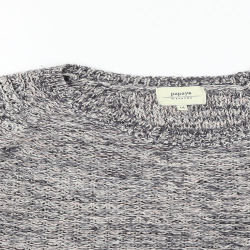 Papaya Womens Grey  Knit Pullover Jumper Size 14