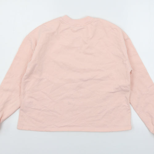 River Island Girls Pink  Jersey Pullover Sweatshirt Size 11-12 Years