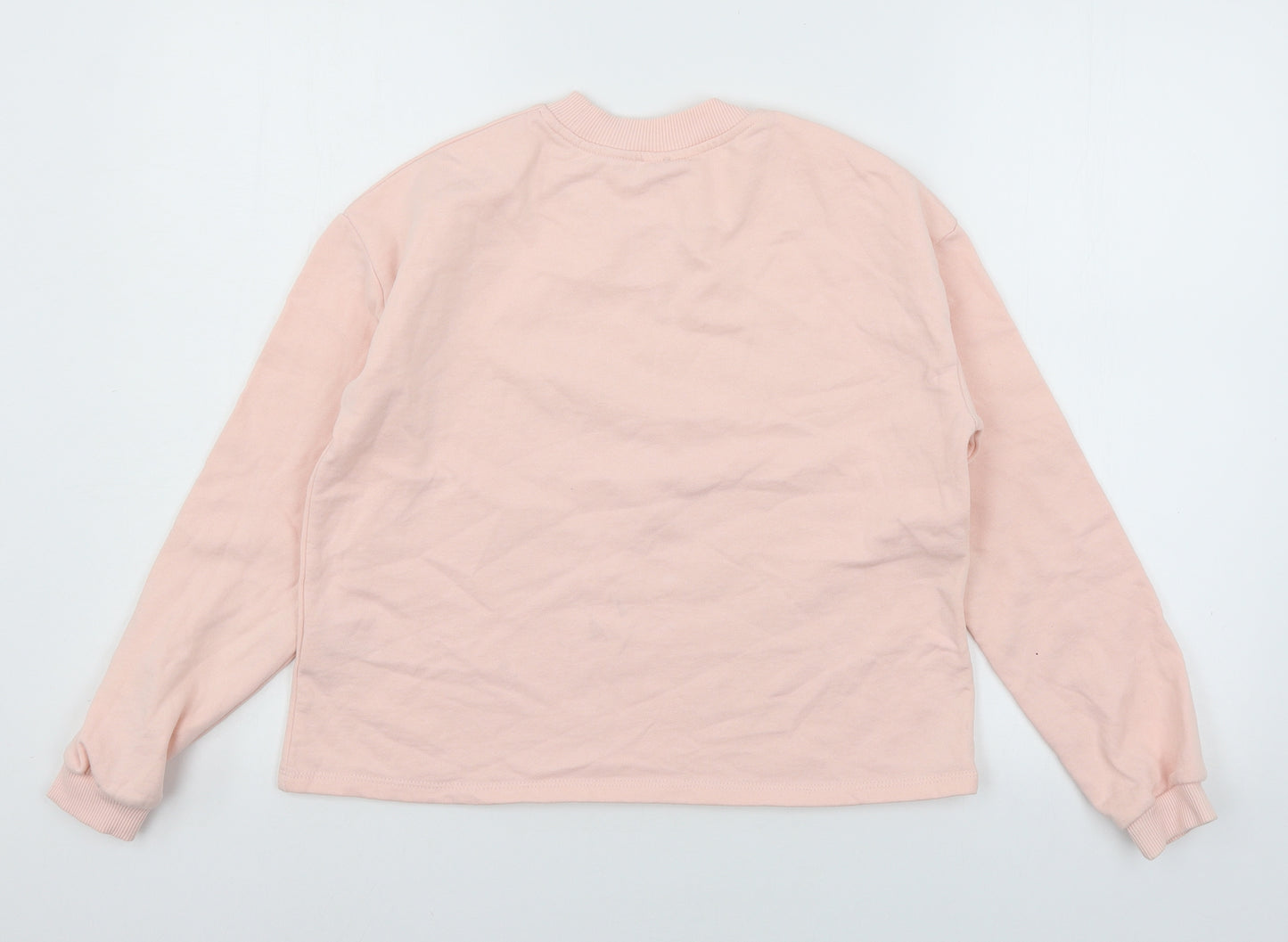 River Island Girls Pink  Jersey Pullover Sweatshirt Size 11-12 Years