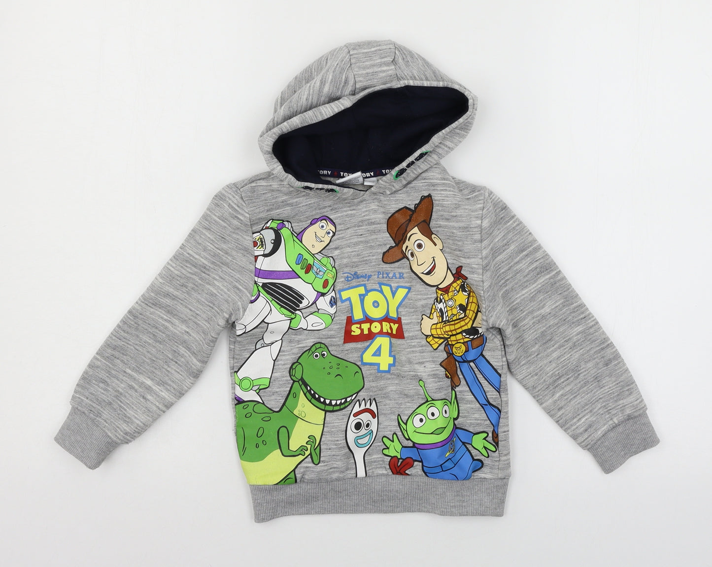 Disney Girls Grey  Jersey Pullover Hoodie Size 3-4 Years  - Toy Story