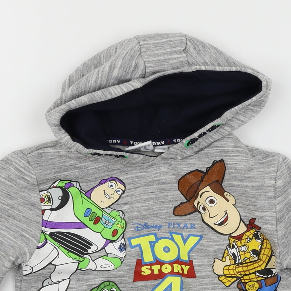 Disney Girls Grey  Jersey Pullover Hoodie Size 3-4 Years  - Toy Story