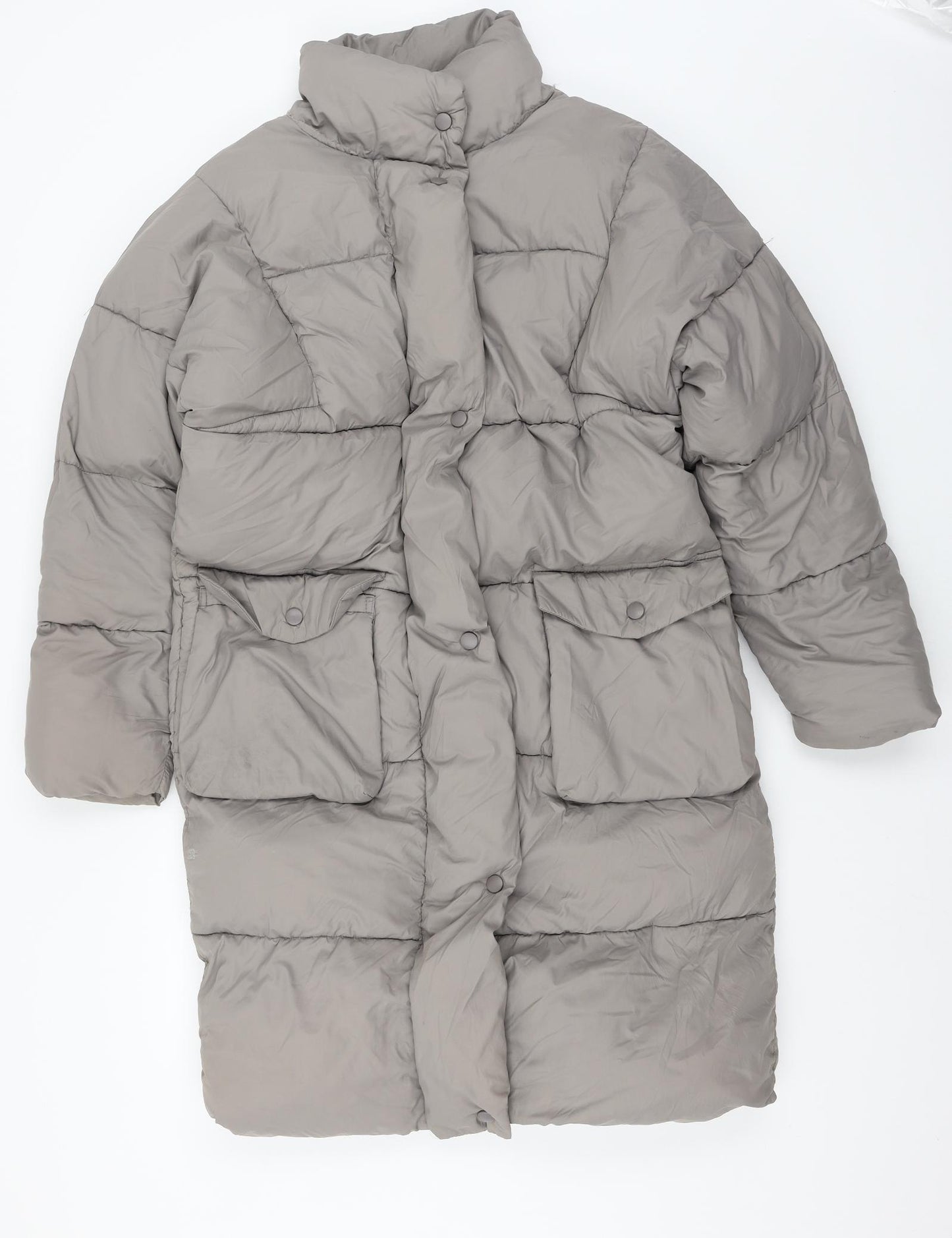 Missguided Womens Grey   Parka Coat Size 8