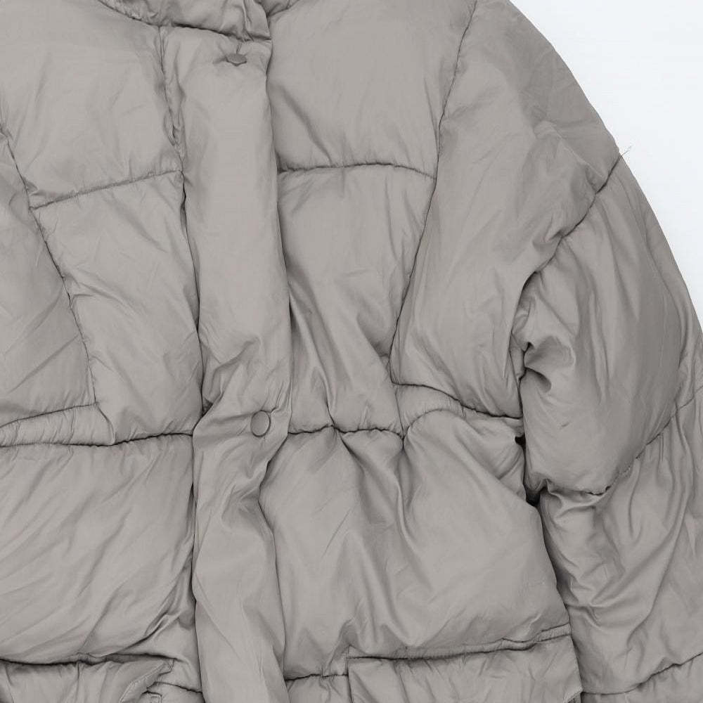 Missguided Womens Grey   Parka Coat Size 8