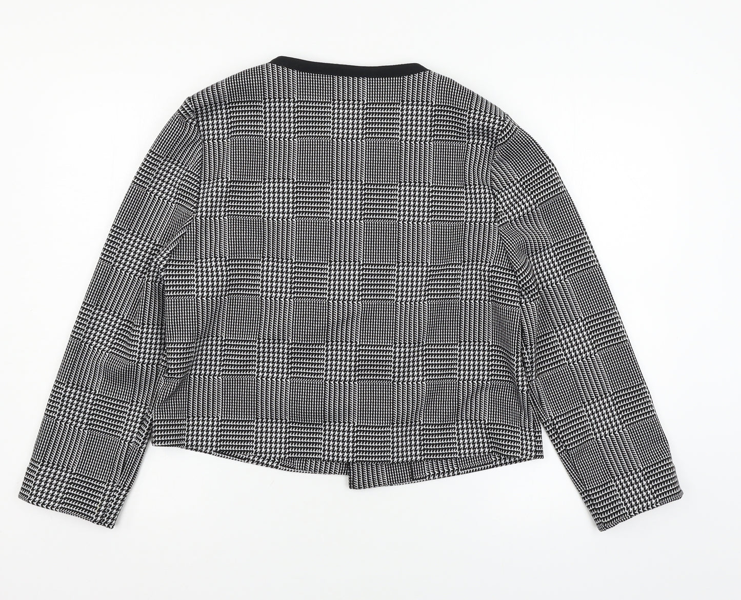 Marks and Spencer Womens Black Houndstooth  Jacket  Size 14