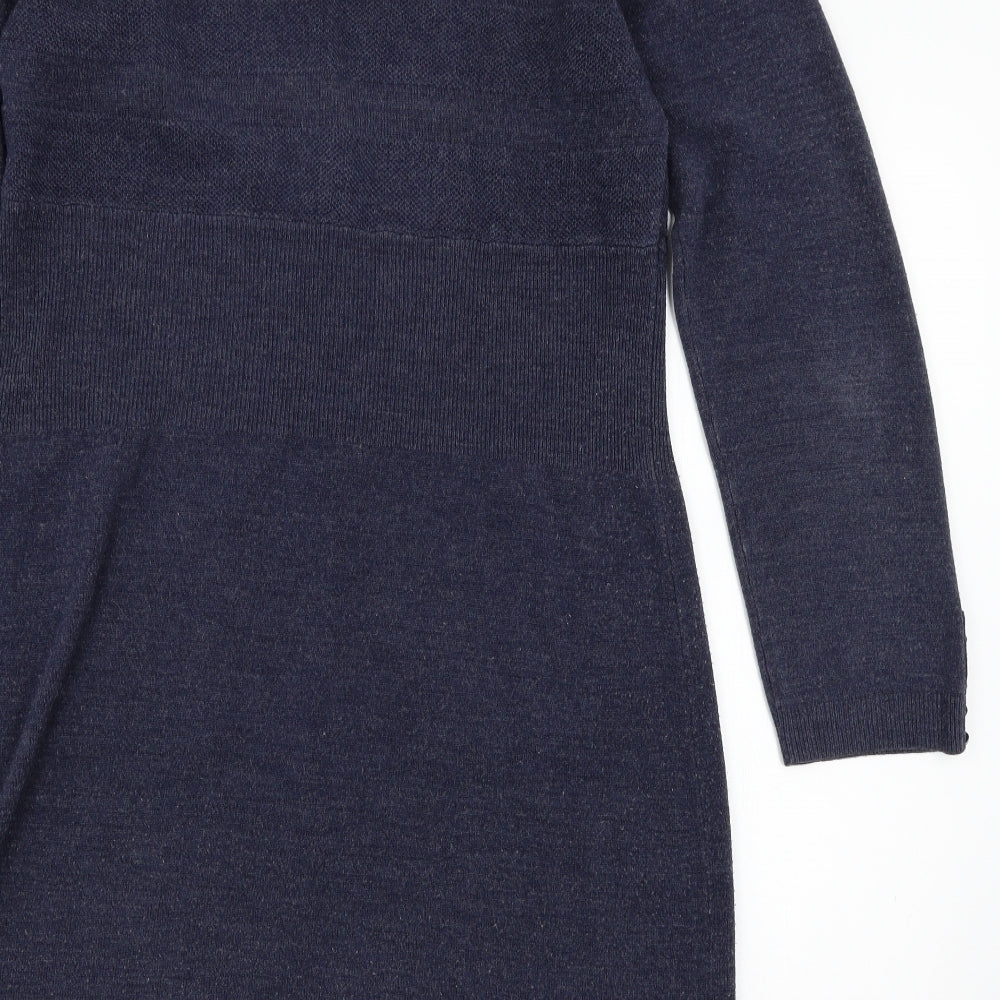 Per Una Womens Blue  Knit Cardigan Jumper Size 16