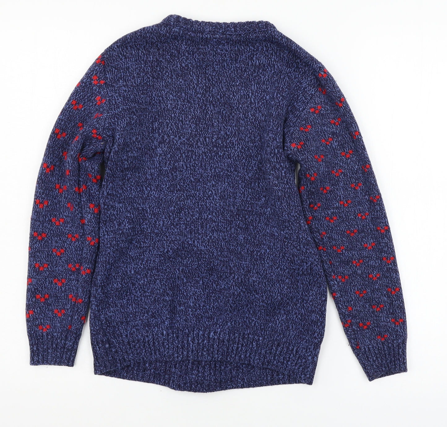 George Boys Blue  Knit Pullover Jumper Size 9-10 Years  - Rudolph
