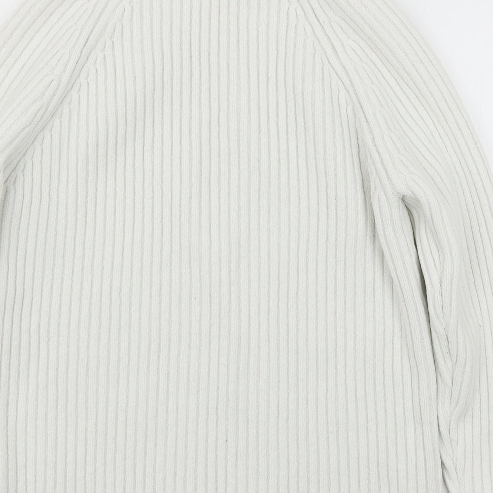 George Womens White  Knit Pullover Jumper Size M