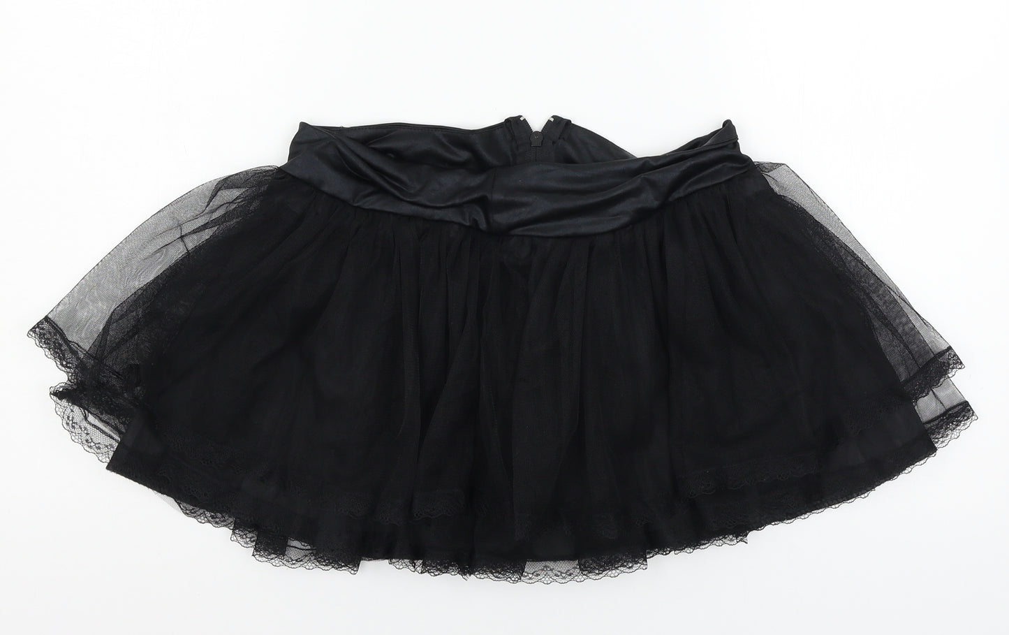 Fun Shack Womens Black  Mesh Mini Skirt Size 26 in