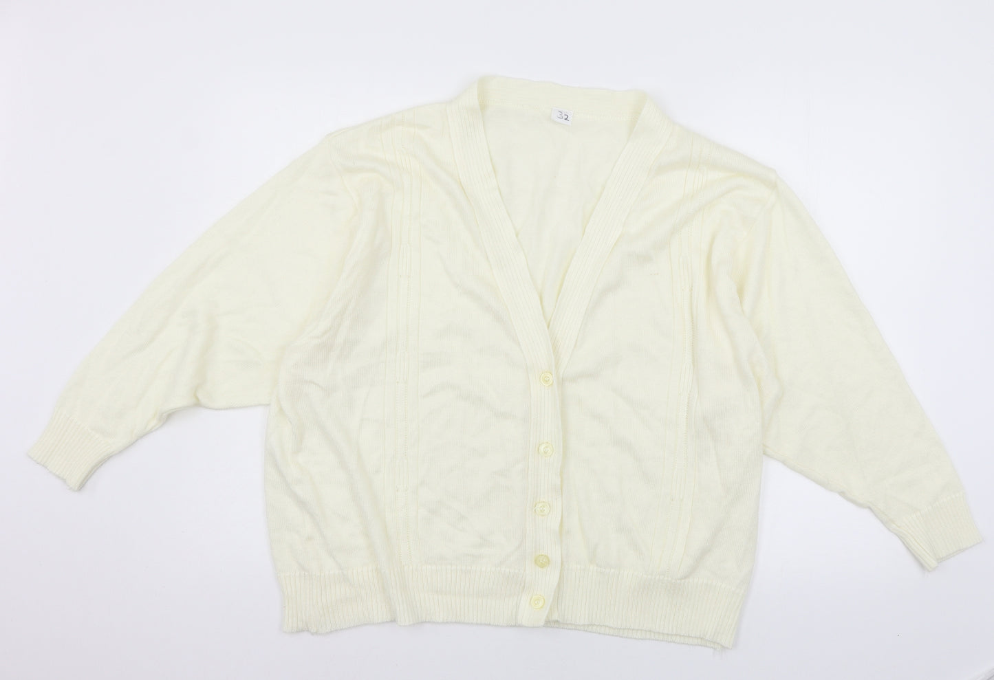 Preworn Womens Ivory  Knit Cardigan Jumper Size 20