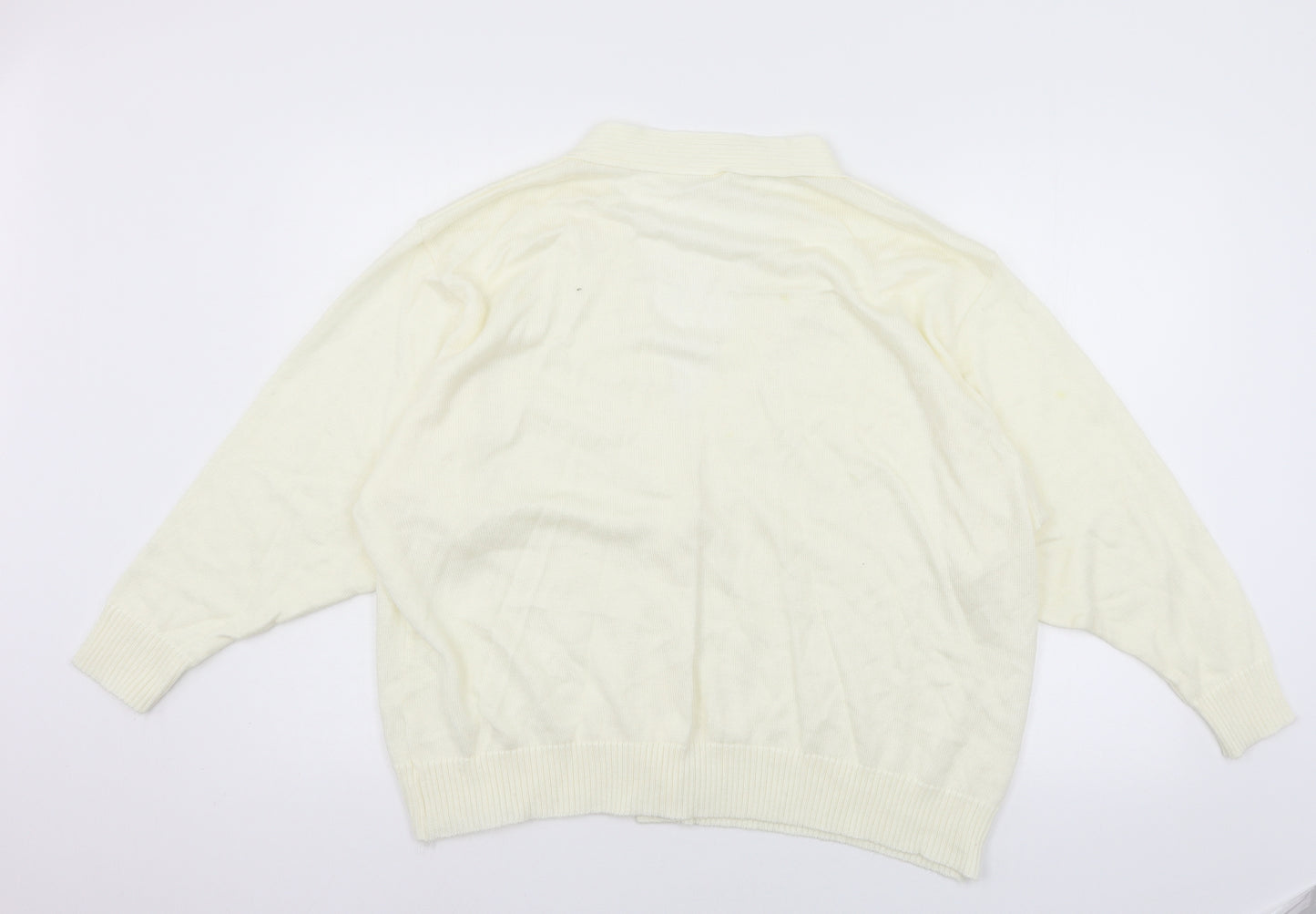 Preworn Womens Ivory  Knit Cardigan Jumper Size 20