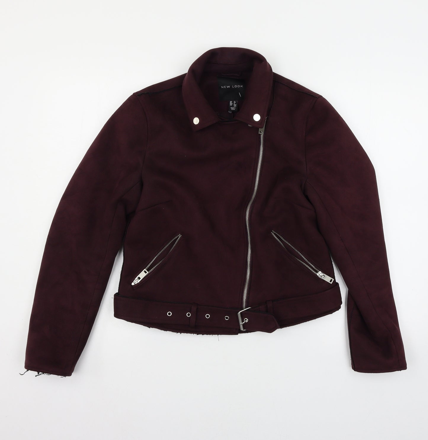 New Look Womens Purple  Velour Jacket Blazer Size 12