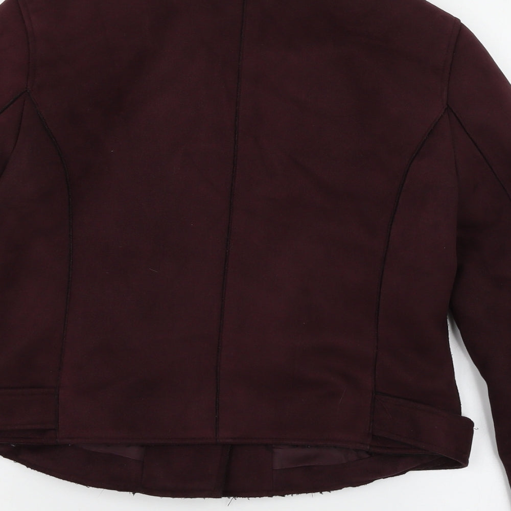 New Look Womens Purple  Velour Jacket Blazer Size 12