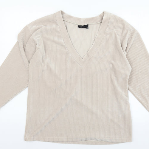 ASOS Womens Pink  Velour Pullover Sweatshirt Size 8