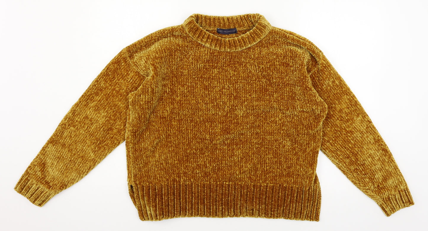 Marks and Spencer Womens Yellow  Knit Pullover Jumper Size M