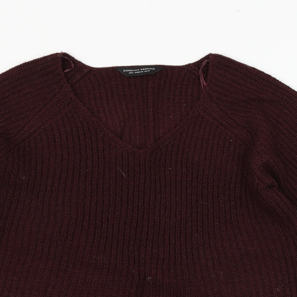 Dorothy Perkins Womens Purple  Knit Pullover Jumper Size 10