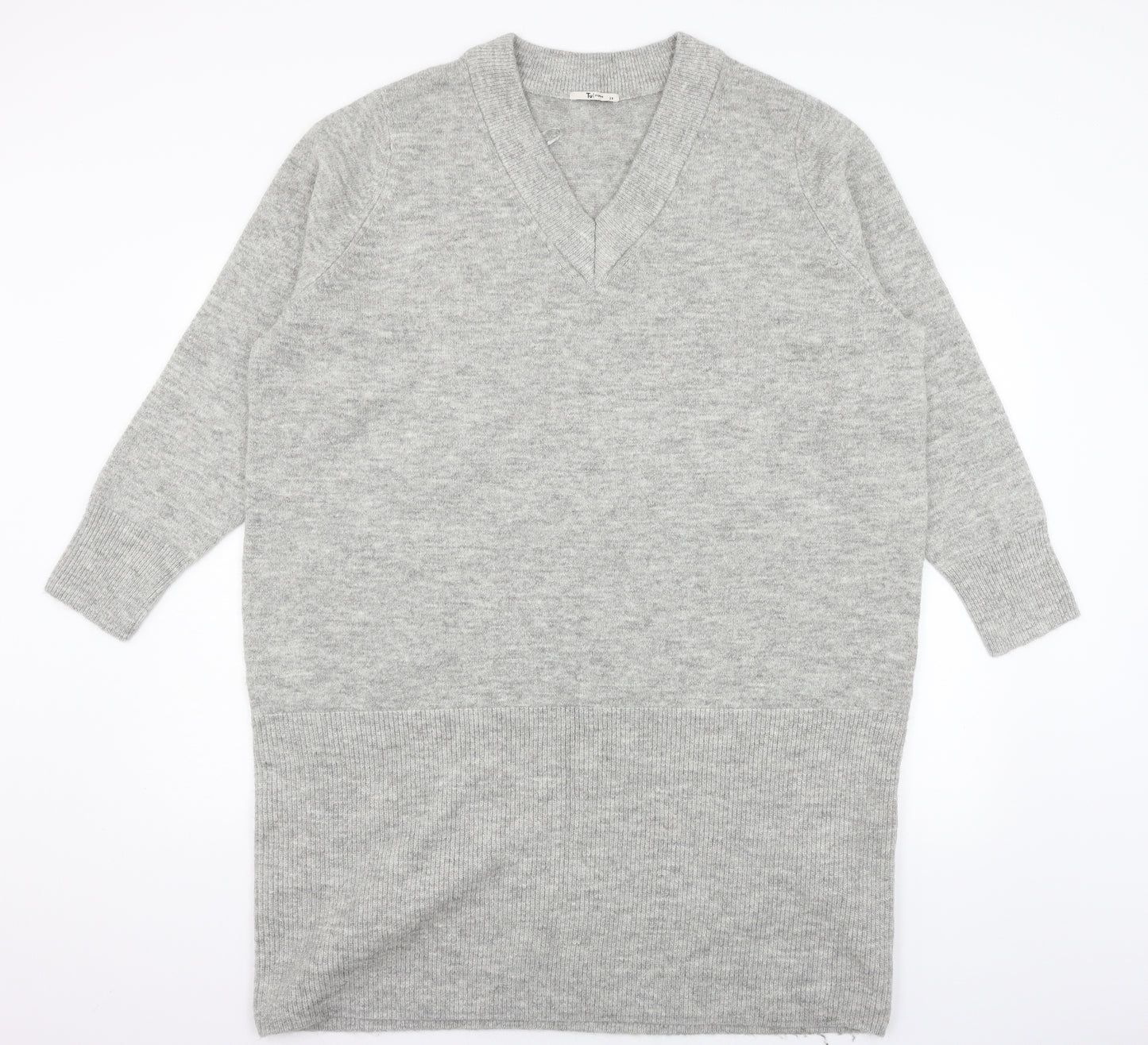 TU Womens Grey  Knit Pullover Jumper Size 24