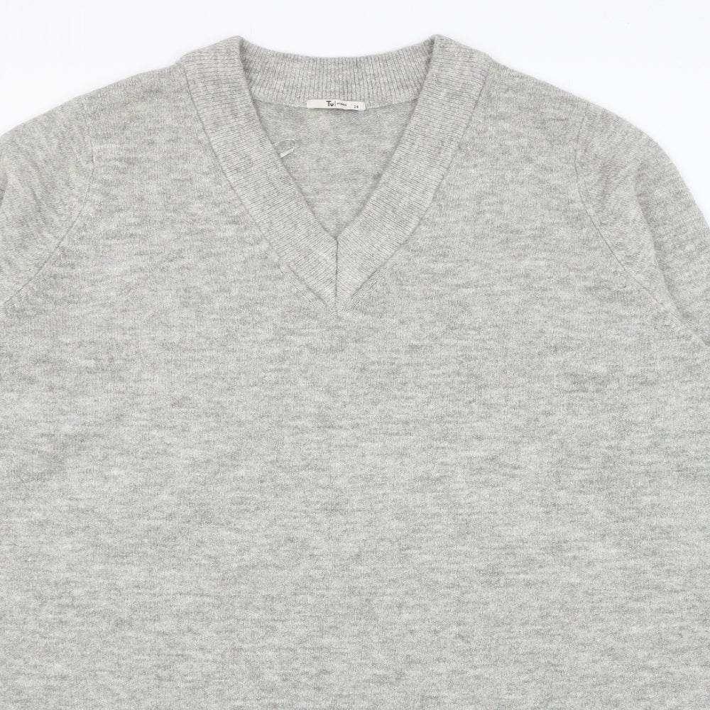 TU Womens Grey  Knit Pullover Jumper Size 24