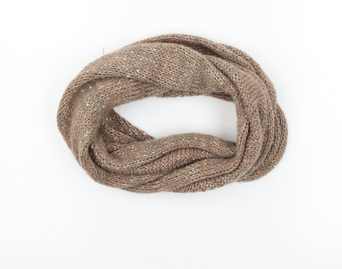Preworn Womens Brown  Knit  Scarf   - Infinity Scarf