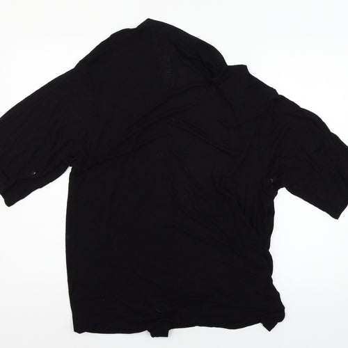 F&F Womens Black  Jersey Cardigan Jumper Size 10