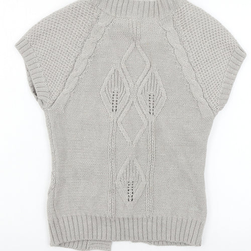 Fat Face Womens Grey  Knit Cardigan Jumper Size 10