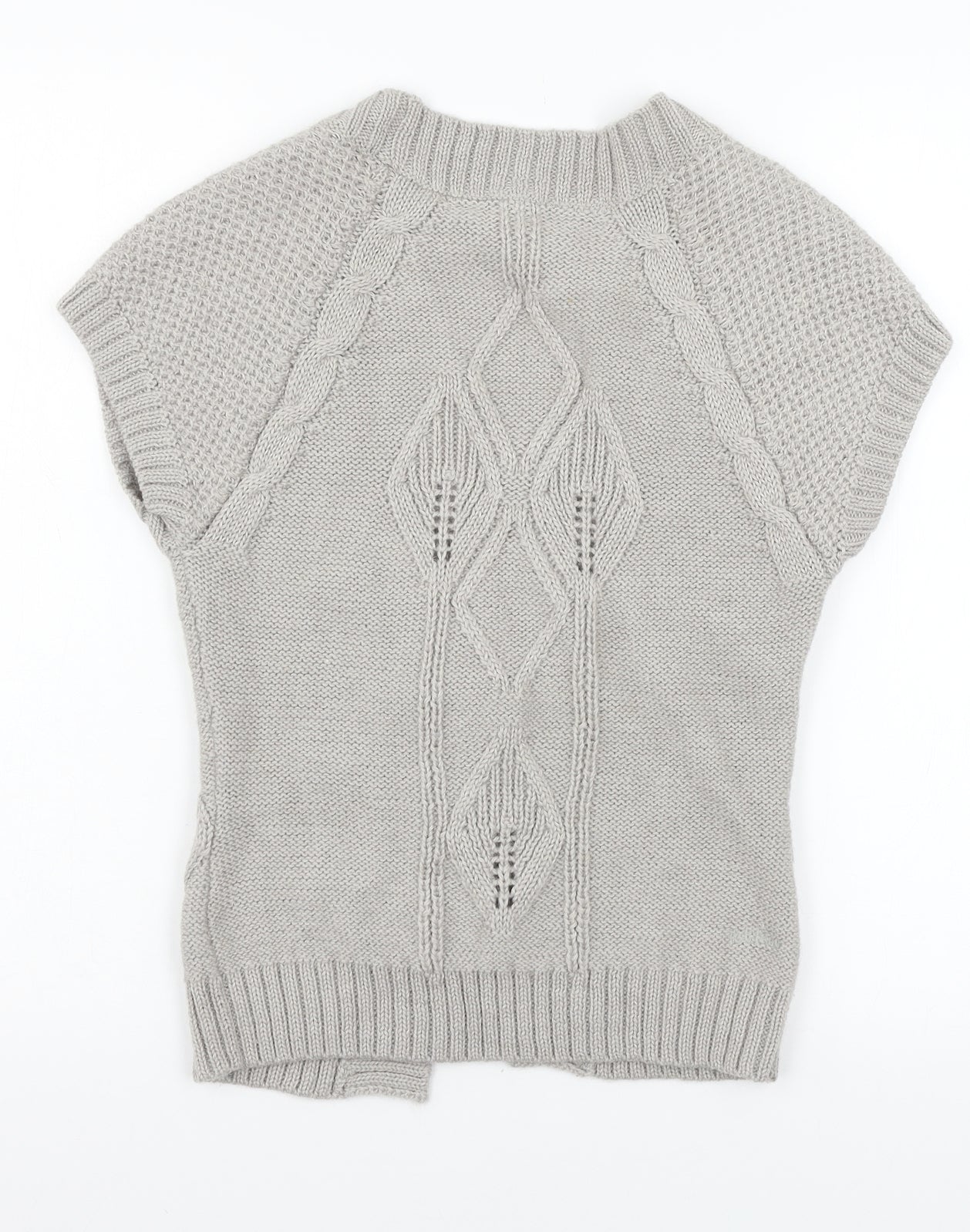 Fat Face Womens Grey  Knit Cardigan Jumper Size 10