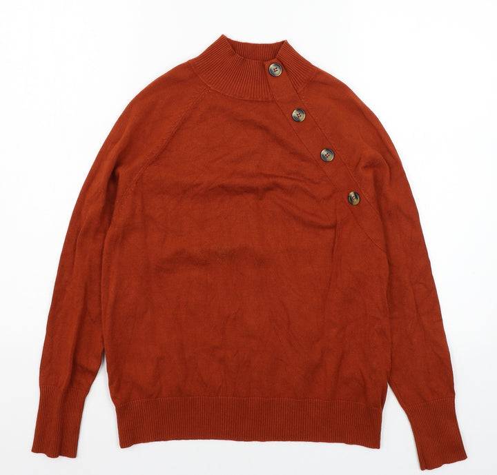 M&Co Womens Brown Knit Pullover Jumper Size 12