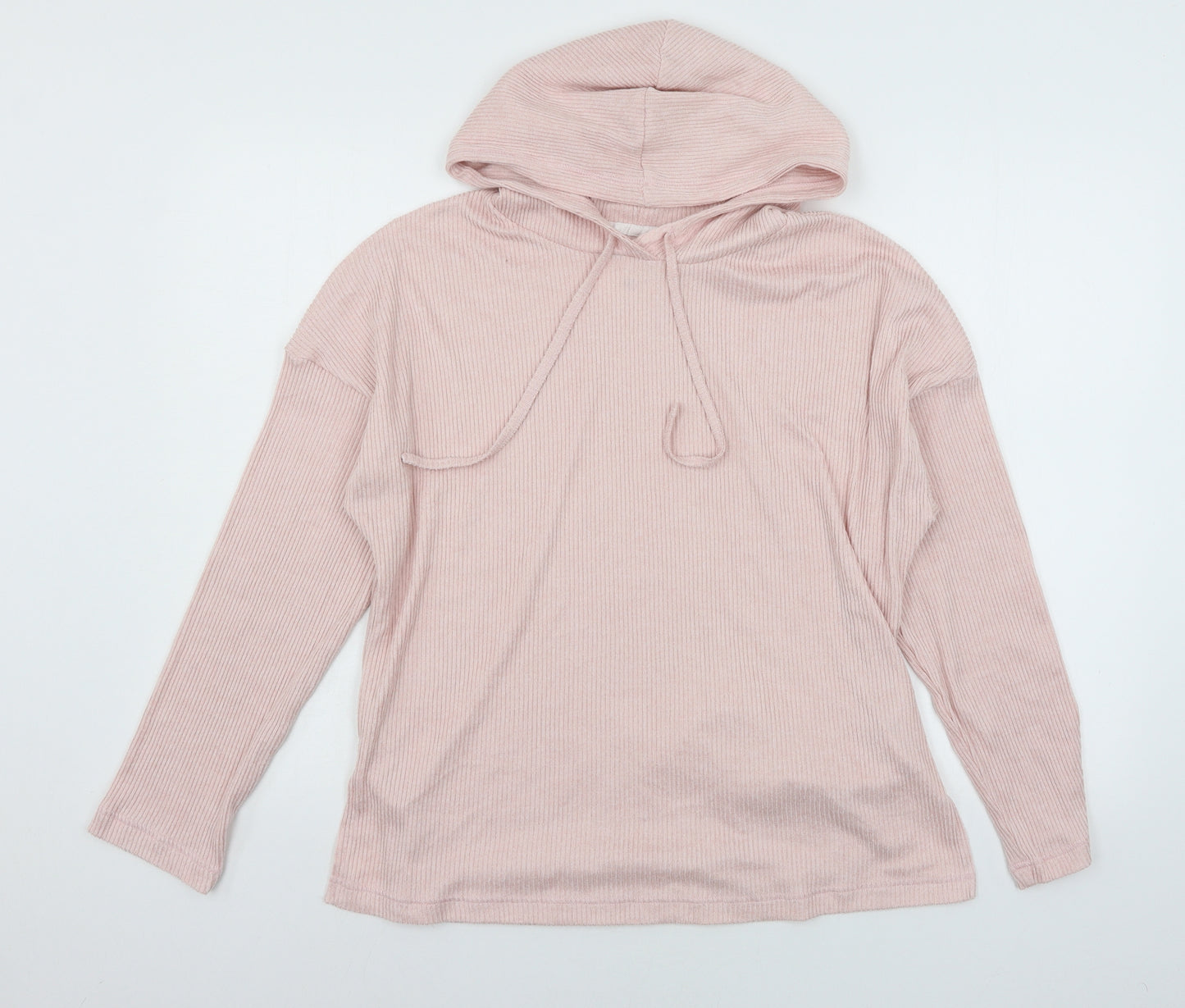 F&F Womens Pink  Jersey Pullover Hoodie Size M