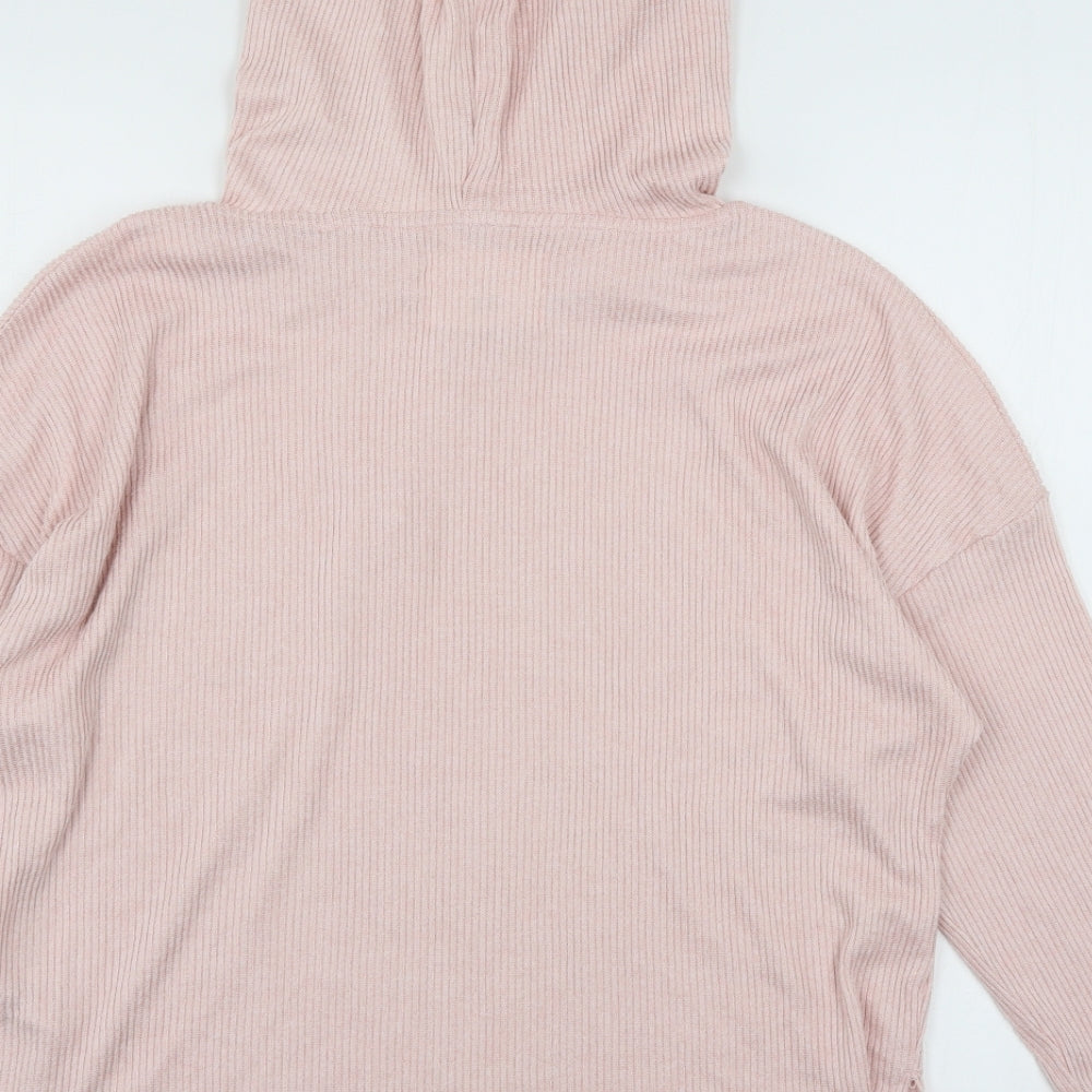 F&F Womens Pink  Jersey Pullover Hoodie Size M