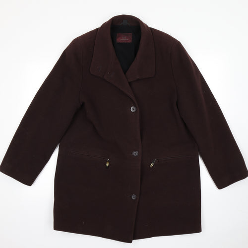 Elementary Womens Red   Overcoat Coat Size 14
